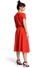 BeWear Dámské midi šaty Evap B067 červená S