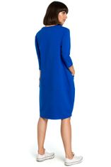 BeWear Dámské midi šaty Czesl B083 tmavě modrá L