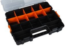 AHProfi Plastový kufřík na drobný materiál, 17 přihrádek - MW382