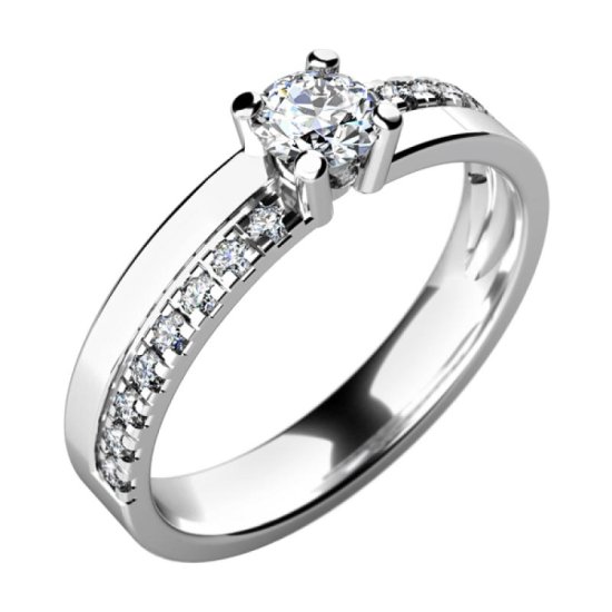 Pattic Zlatý prsten s diamanty AU 585/1000 G10760B01