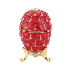 INTEREST luxusní smaltovaná zdobená šperkovnice ve tvaru vejce.