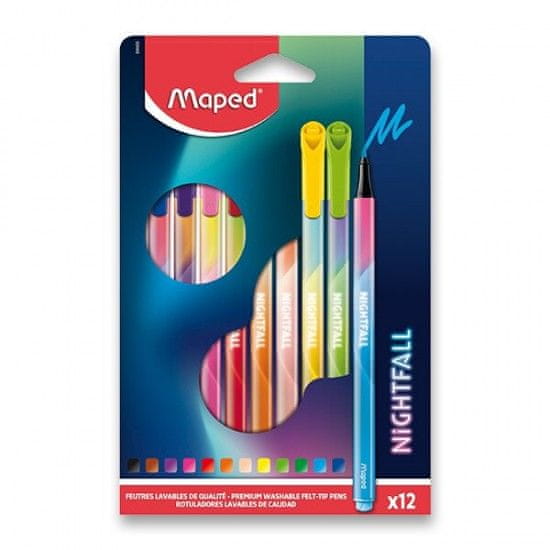 Maped Dětské Fixy Maped Color`Peps Deco Nightfall - 12 barev