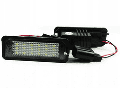 CO2 Sada 2 LED žárovek na SPZ, AutoTune, pro Volkswagen, Amarok, Eos, Golf IV V VI VII, Passat B6 B7 CC, Touareg, Polo, Porsche, Seat L0002