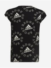 Adidas Černé holčičí vzorované tričko adidas Performance 162