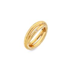 Hot Diamonds Dvojitý pozlacený prsten s diamantem Jac Jossa Hope DR229 (Obvod 51 mm)