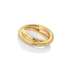Hot Diamonds Dvojitý pozlacený prsten s diamantem Jac Jossa Hope DR229 (Obvod 55 mm)