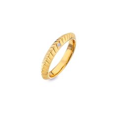 Hot Diamonds Moderní pozlacený prsten s diamantem Jac Jossa Hope DR228 (Obvod 52 mm)