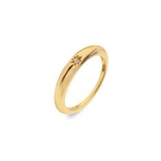 Hot Diamonds Jemný pozlacený prsten s diamantem Jac Jossa Soul DR227 (Obvod 54 mm)