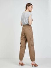 VILA Hnědé kalhoty s kapsami VILA Allo XL