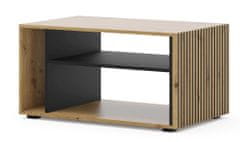 Homlando Konferenční stolek Auris 88 x 55 cm, řemeslný dub / černý mat