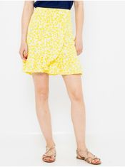 Camaïeu Žlutá vzorovaná sukně CAMAIEU XL