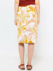 Camaïeu Žluto-krémová vzorovaná sukně CAMAIEU XXL