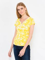 Camaïeu Žluté květované tričko CAMAIEU XS