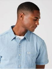 Wrangler Světle modrá pánská džínová košile Wrangler S