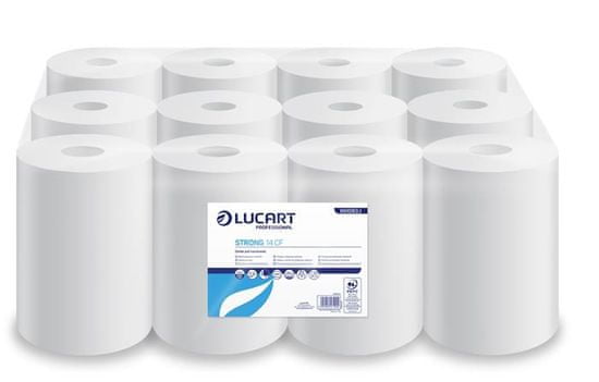 Lucart Professional Papírové ručníky "Strong 14 CF", bílá, role (255 útržků), 2 vrstvé, 861093