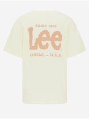 Lee Krémové dámské tričko s potiskem Lee M