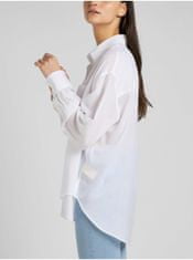 Lee Bílá dámská volná košile s prodlouženou zadní částí Lee S