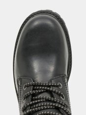 Wrangler Černé pánské kožené zimní boty Wrangler Arch 41