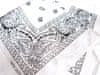 Šátek Paisley bandana - 43601, bílá, 55x55 cm