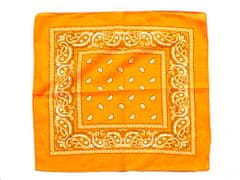 Motohadry.com Šátek Paisley bandana - 43622, světle oranžová, 55x55 cm