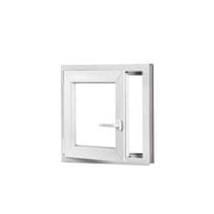 TROCAL Plastové okno | 120x120 cm (1200x1200 mm) | bílé | otevíravé i sklopné | levé