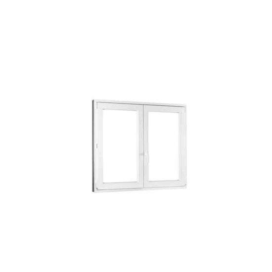 TROCAL Plastové okno | 130x130 cm (1300x1300 mm) | bílé | dvoukřídlé bez sloupku (štulp) | pravé | TROJSKLO
