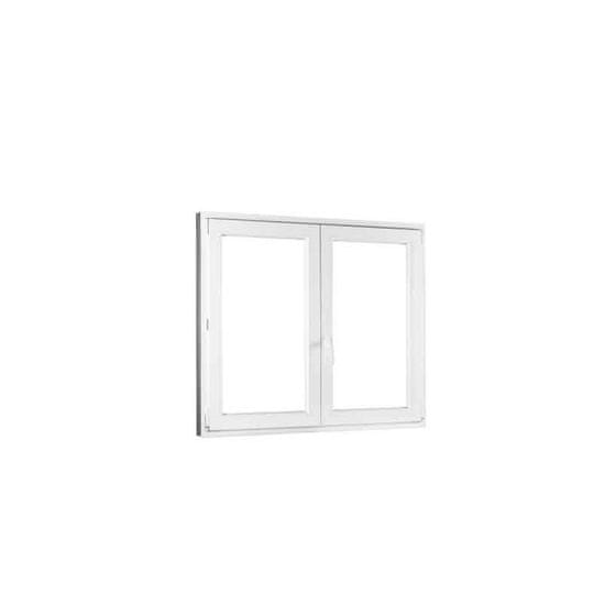 TROCAL Plastové okno | 140x110 cm (1400x1100 mm) | bílé | dvoukřídlé bez sloupku (štulp) | pravé | TROJSKLO