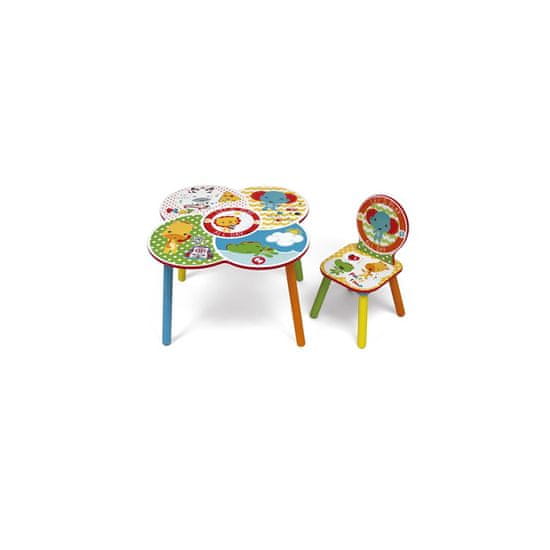 Arditex Dětský dřevěný stolek + židle FISHER PRICE, FP10000