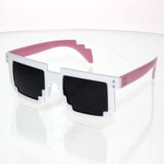 OEM Sluneční brýle hranaté Robot bílo-růžová