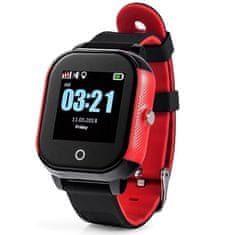 Secutek Dětské hodinky s GPS lokátorem SWX-GW700S - Červeno-černé