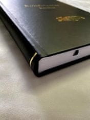 Kondolenční kniha, A4, 200 listů, černá um. kůže, ručně šitá