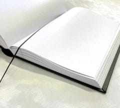 ePAPÍRNICTVÍ Kondolenční kniha, A4, 200 listů, černá um. kůže, ručně šitá