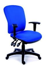 MAYAH Manažerská židle, textilní, černá základna, MaYAH, "Comfort", modrá, 11191-02A BLUE