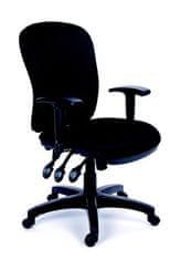 MAYAH Manažerská židle, textilní, černá základna, MaYAH, "Comfort", černá, 11191-02A BLACK
