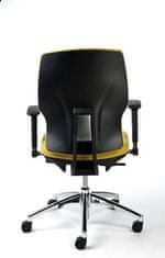 MAYAH Manažerská židle "Sunshine", textilní, žlutá, chromovaná základna, CM3005S YELLOW