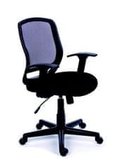 MAYAH Manažerská židle, textilní, síťovinoný opěrák, černá základna, MaYAH "Fun", černá, 11426 BLACK