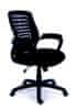 Executive židle, textilní, černá základna, MaYAH"Smart", černá, 11103-02D BALCK