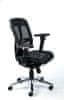 Manažerská židle "Flow", textilní, černá, chromovaná základna, 11301-02