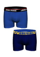 John Frank Pánské boxerky JF2BHYPE04 2 pack, Modrá, L