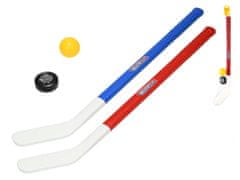 Mikro Trading Hokejka 71 cm 2 ks s míčkem a pukem v síťce