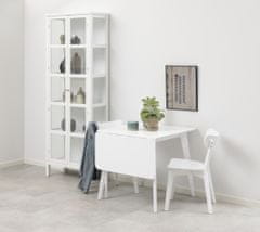 Design Scandinavia Jídelní stůl Roxby, 80-120 cm, bílá