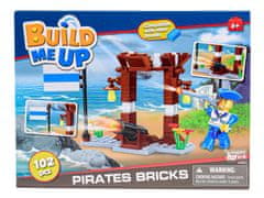 Mikro Trading BuildMeUp stavebnice - Pirates bricks 96 - 103 ks v krabičce 4druhy 8ks v DBX