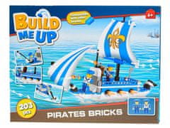 Mikro Trading BuildMeUp stavebnice - Pirates bricks 203 ks v krabičce