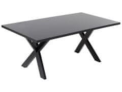 Beliani Černý jídelní stůl 180 cm LISALA