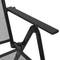 Petromila Skládací židle se síťovinou 4 ks ocel antracitové