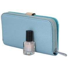 MaxFly Kombinovaná dámská koženková peněženka Simonee, světle modrá