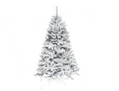 INTEREST bílý vánoční stromek - SMRK umělý zasněžený + stojan - 160cm.
