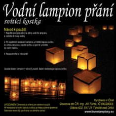 levnelampiony.eu Vodní lampion štěstí a přání - svítící kostka