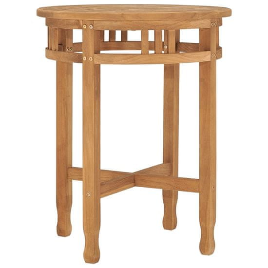 Greatstore Bistro stolek Ø 60 x 60 cm masivní teakové dřevo