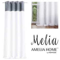 AmeliaHome Záclona Melia bílá, velikost 140x250